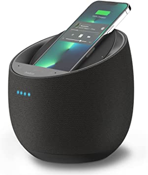 Photo 1 of Belkin SoundForm Elite Hi-Fi Smart Speaker + Wireless Charger (Alexa Voice-Controlled Bluetooth Speaker) Sound Technology by Devialet (Black)

-powers on 