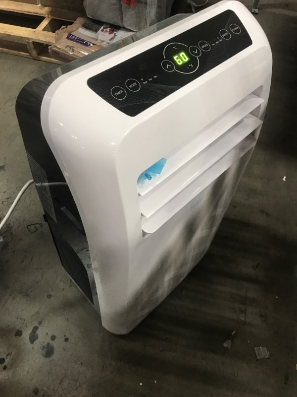 Photo 5 of **Missing parts* BLOWS COLD* SereneLife SLPAC10 Portable Air Conditioner Compact Home AC Cooling Unit with Built-in Dehumidifier & Fan Modes, Quiet Operation, Includes Window Mount Kit, 10,000 BTU, White
