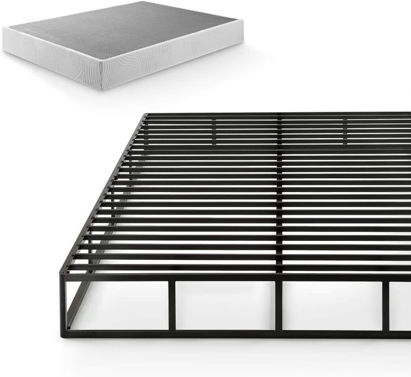 Photo 1 of ***PARTS ONLY*** ZINUS Quick Lock Metal Smart Box Spring / 9 Inch Mattress Foundation / Strong Metal Structure / Easy Assembly, Queen, White
