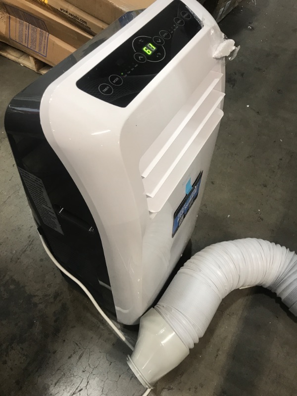 Photo 4 of **MINOR DAMAGE** MISSING REMOTE** SereneLife SLACHT108 Portable Air Conditioner Compact Home AC Cooling Unit with Built-in Dehumidifier & Fan Modes, Quiet Operation, Includes Window Mount Kit, 10,000 BTU + HEAT, White
