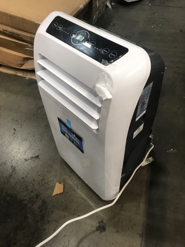 Photo 5 of **MINOR DAMAGE** MISSING REMOTE** SereneLife SLACHT108 Portable Air Conditioner Compact Home AC Cooling Unit with Built-in Dehumidifier & Fan Modes, Quiet Operation, Includes Window Mount Kit, 10,000 BTU + HEAT, White
