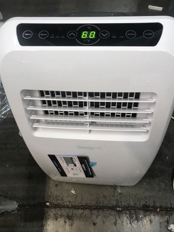 Photo 6 of **TESTED** SereneLife SLPAC8 Portable Air Conditioner Compact Home AC Cooling Unit with Built-in Dehumidifier & Fan Modes, Quiet Operation, Includes Window Mount Kit, 8,000 BTU, White
