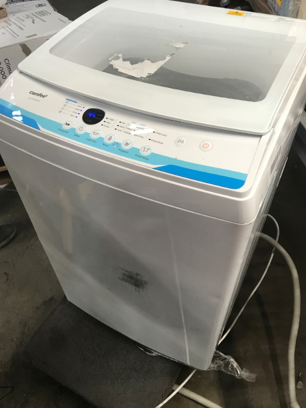 Photo 7 of ***MINOR DAMAGE** COMFEE’ 1.6 Cu.ft Portable Washing Machine, 11lbs Capacity Fully Automatic Compact Washer with Wheels, 6 Wash Programs Laundry Washer with Drain Pump, Ideal for Apartments, RV, Camping, Ivory White
