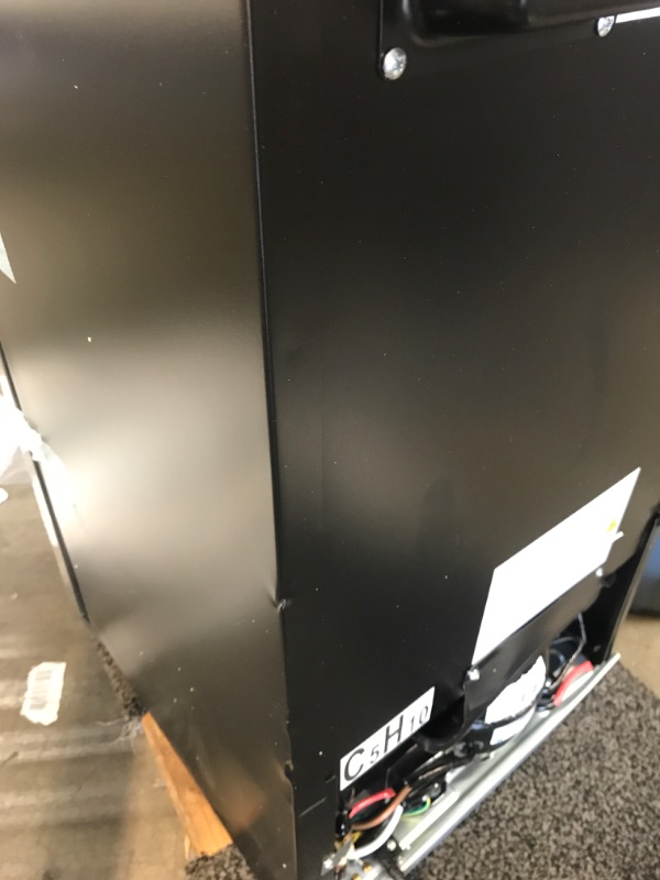 Photo 1 of **DENTED SIDES** Danby DBC117A1BSSDB-6 117 Can Beverage Center, 3.1 Cu.Ft, Water, Black/Grey & WirthCo 40092 Funnel King Drip Tray - Black Plastic 22 x 22 x 1.5 Inches, Air Conditioners, Automotive, and Machinery
