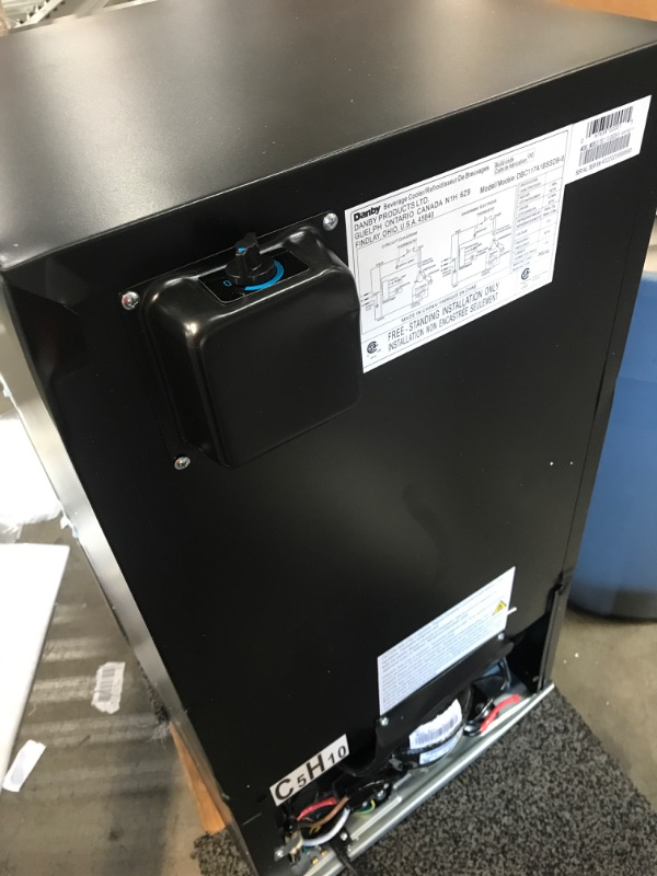 Photo 3 of **DENTED SIDES** Danby DBC117A1BSSDB-6 117 Can Beverage Center, 3.1 Cu.Ft, Water, Black/Grey & WirthCo 40092 Funnel King Drip Tray - Black Plastic 22 x 22 x 1.5 Inches, Air Conditioners, Automotive, and Machinery
