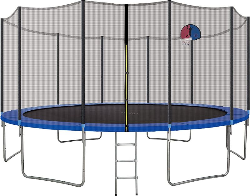 Photo 1 of **INCOMPLETE SET BOX 3 OUT OF 3* HOOP AND NET ONLY* PaPaJet 16FT Trampoline for Adults & 7-12 Kids 1500 Lbs Heavy Duty Recreational Tranpolines with Safety Enclosure Net Outdoor Backyard 16 ft Trampoline...
