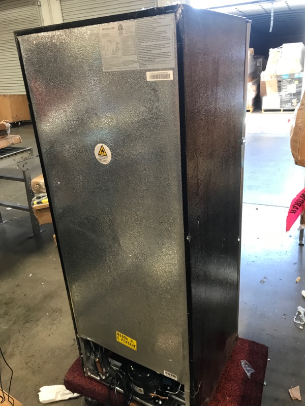 Photo 1 of **DAMAGED** TESTED** Frigidaire 7.5 cu ft, 2-Door Apartment Size Refrigerator with Top Freezer, Platinum Series, Stainless Steel
