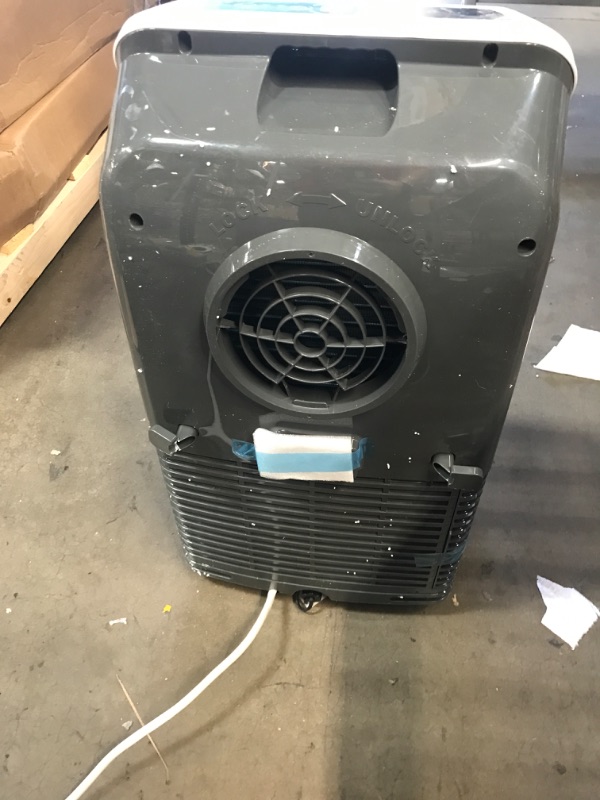 Photo 4 of **DAMAGED** Portable Electric Air Conditioner Unit - 900W 8000 BTU Power Plug In AC Cold Indoor Room Conditioning System w/ Cooler, Dehumidifier, Fan, Exhaust Hose, Window Seal, Wheels, Remote - SereneLife SLPAC8