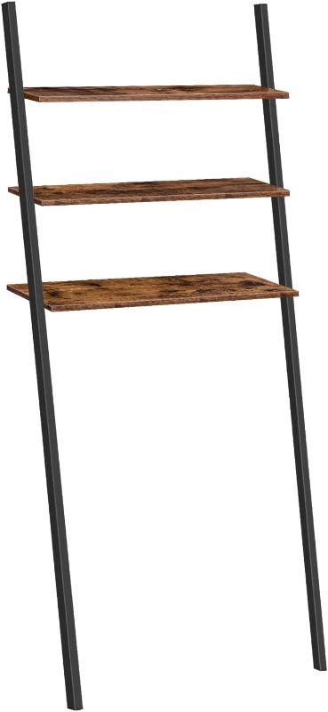 Photo 1 of **MISSING HARDWARE** HOOBRO Ladder Shelf, 3-Tier Over The Toilet Storage, 26.4'' Industrial Plant Flower Stand Shelves, Leaning-Against-Wall Storage Rack for Bathroom,...
