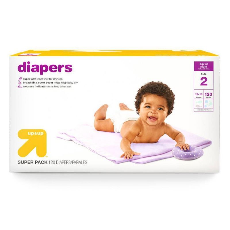 Photo 1 of Diapers Super Pack - Size 2 - 120ct - up & up
