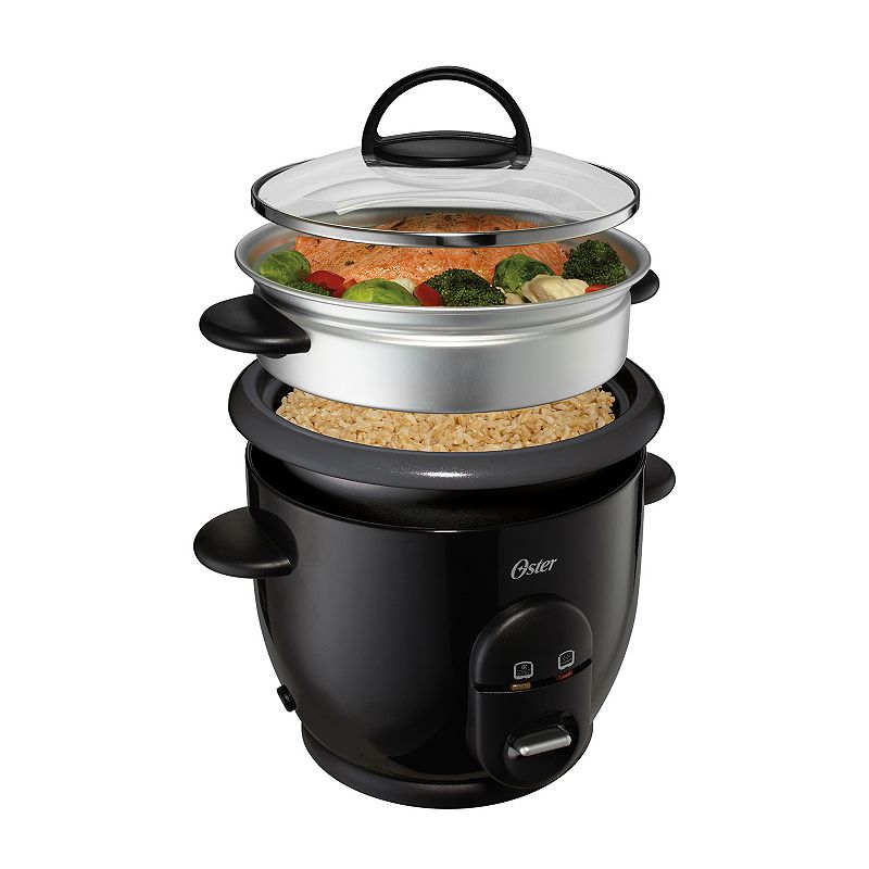 Photo 1 of Oster Diamondforce Nonstick 6-Cup Electric Rice Cooker in Black
