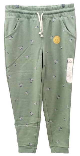 Photo 1 of **SET OF 2** Cat & Jack Youth Girls' Army Green Floral Jogger Sweatpants Size XL 
