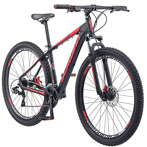 Photo 1 of 
Schwinn Bonafide Mens Mountain Bike, Front Suspension, 24-Speed, 29-Inch Wheels, 17-Inch Aluminum Frame, Matte Black/Red