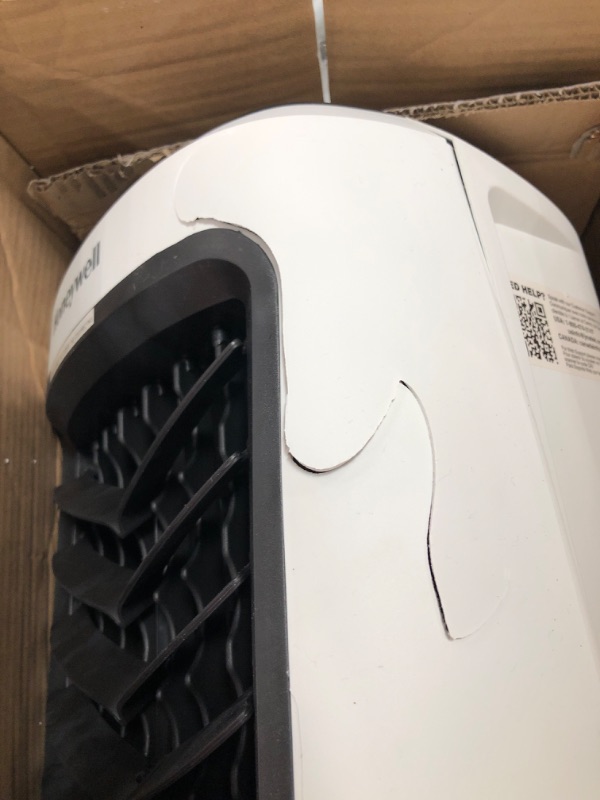 Photo 3 of Honeywell TC10PEU Compact Evaporative Tower Air Cooler With Fan & Humidifier, Washable Dust Filter, 194 CFM - 2.6 Gallon Tank (White)
