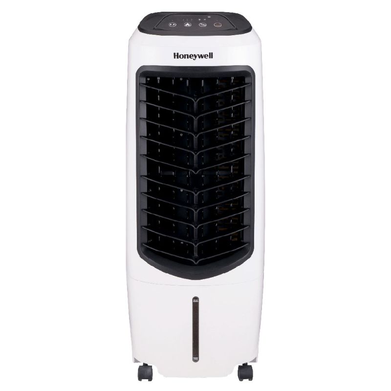 Photo 1 of Honeywell TC10PEU Compact Evaporative Tower Air Cooler With Fan & Humidifier, Washable Dust Filter, 194 CFM - 2.6 Gallon Tank (White)
