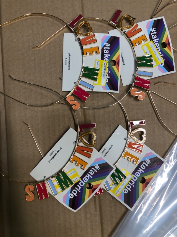 Photo 1 of "LOVE WINS" PRIDE HEADBANDS