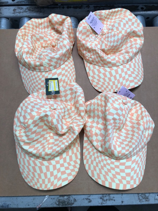 Photo 1 of 4PK-Women' Warped Check Print Baeball Hat - Wild Fable™
