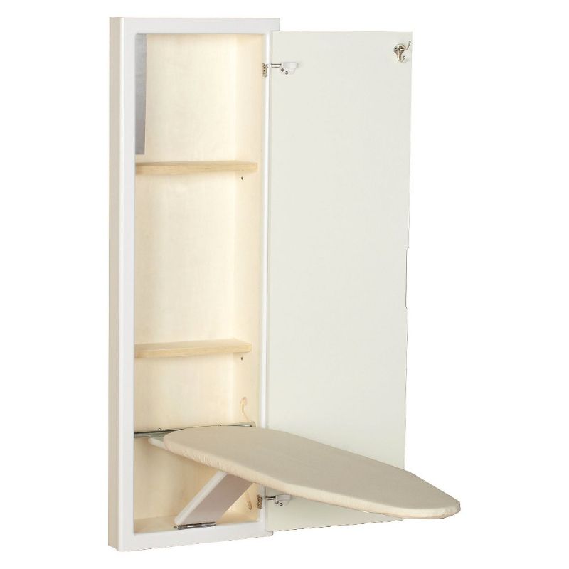 Photo 1 of **door must be assembled**
Household Essentials StowAway in-Wall Ironing Board Cabinet with Built in Ironing Board | White
