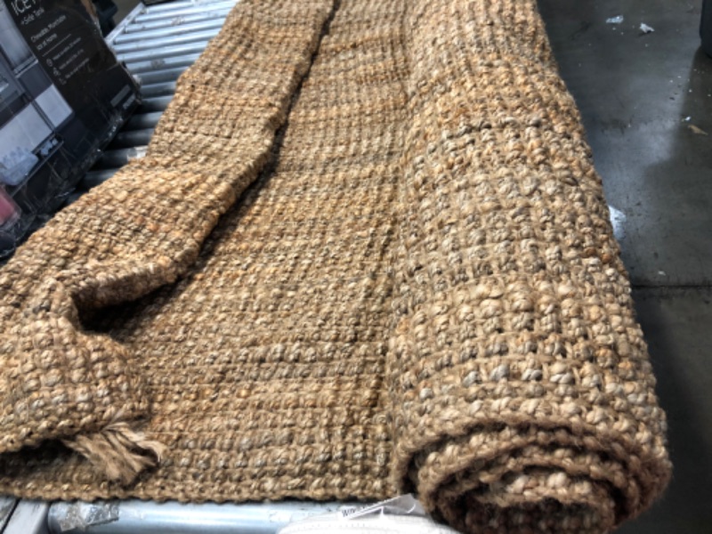 Photo 1 of **NEEDS CLEANING**
nuLOOM Ashli Solid Farmhouse Jute Area Rug, 7' 6" x 9' 6", Natural
