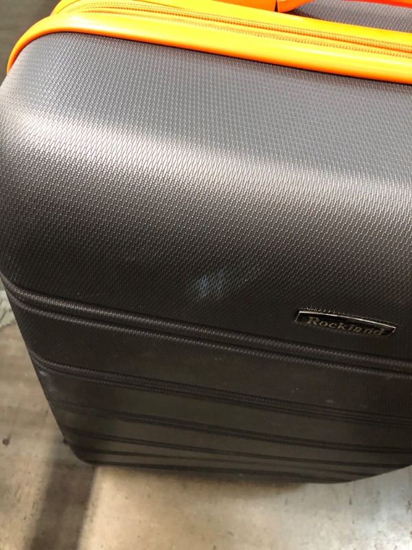 Photo 3 of **USED-MINOR SCRATCHES**
Expandable Carry on Hardside Spinner Luggage, Charcoal