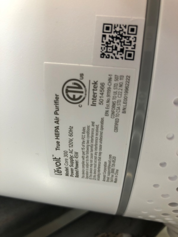 Photo 4 of **DAMAGED TESTED** LEVOIT Air Purifier for Home Allergies and Pets Hair Smokers in Bedroom, H13 ...
