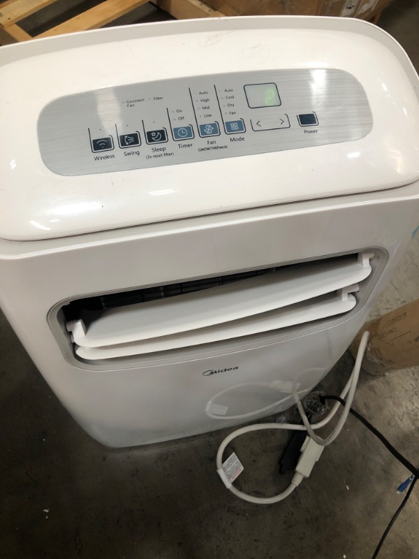 Photo 5 of **MINOR DAMAGE**TESTED** Midea 14,000 BTU ASHRAE (8,200 BTU SACC) Portable Air Conditioner, Cools up to 375 Sq. Ft., Works as Dehumidifier & Fan, Control with Remote, Amazon Alexa & Google Assistant
