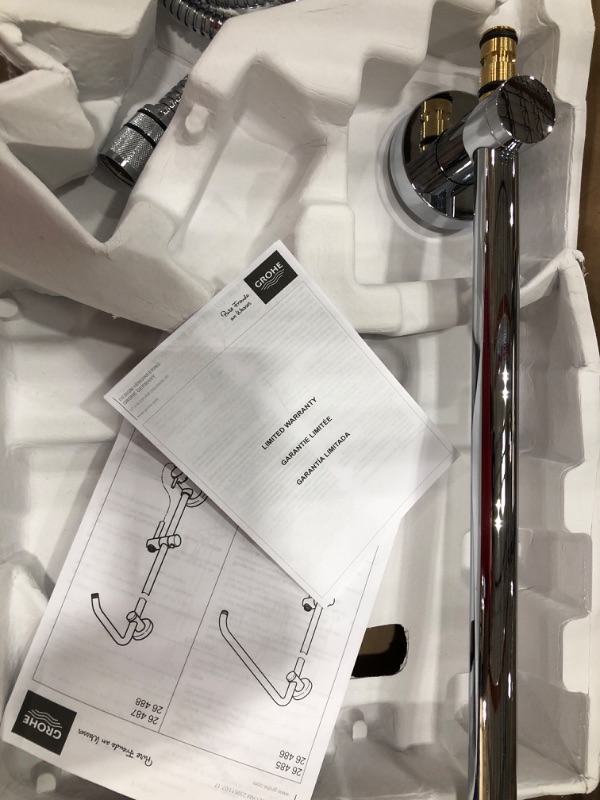 Photo 3 of **MISSING PARTS**PARTS ONLY* Grohe Retro-Fit 30 1/4" Single Handle Thermostatic Shower System with 6 Diverter Functions in StarLight Chrome, 26485000

