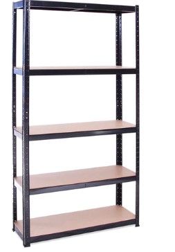 Photo 1 of **MINOR SCUFFS* G RACK 5 Tier Boltless Shelving Unit
Size: 71 X 47 X 18 inch
Color: Black