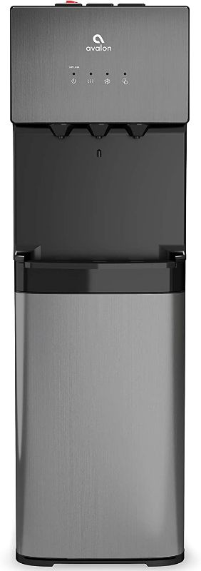 Photo 1 of Avalon A3BLK Self Cleaning Bottom Loading Water Cooler Dispenser, 3 Temperature-UL/Energy Star Approved-Black Stainless Steel
