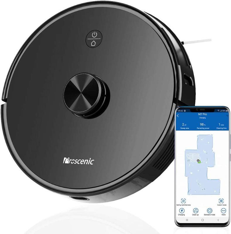 Photo 1 of Proscenic M7 Pro Robot Vacuum Cleaner, Compatible with Self-Empty Station, Laser Navigation& 2700Pa Powerful Suction, APP & Alexa Control, Multi Floor Mapping, Ideal for Pets Hair, Carpets and Hard Floor

