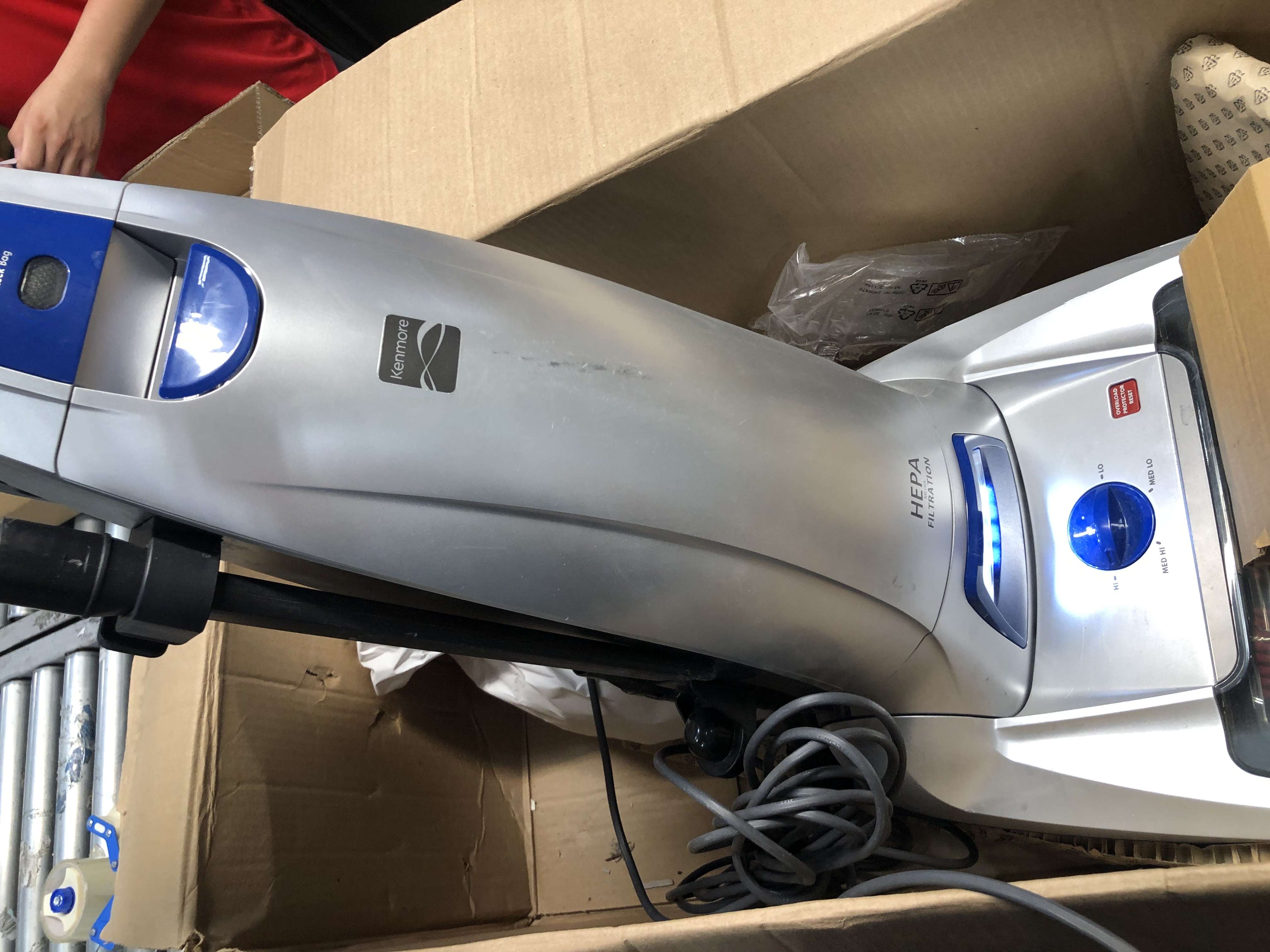 Photo 1 of Kenmore Floorcare Upright Bagged Vacuum, Blue/Silver
