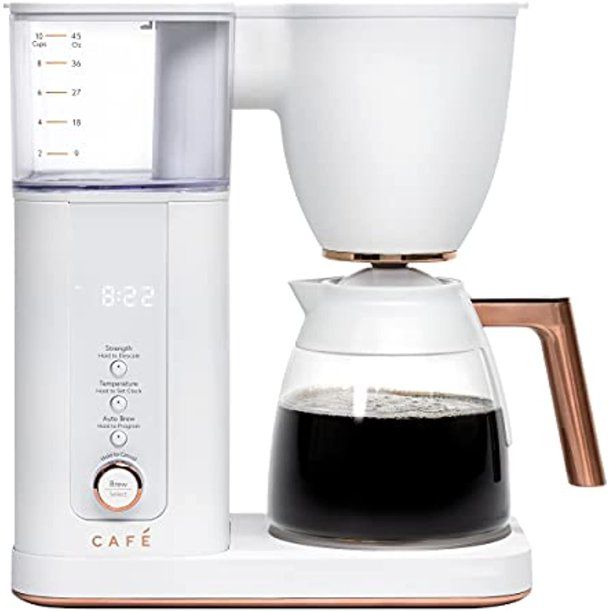 Photo 1 of Café Specialty Drip Coffee Maker | 10-Cup Glass Carafe | WiFi Enabled Voice-to-Brew Technology | Smart Home Kitchen Essientials | SCA Certified, Barista-Quality Brew | Matte White
