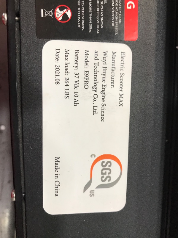 Photo 1 of *NONFUNCTIONAL* iScooter MAX Electric Scooter - 500W Motor, Up to 22 Miles Range, 21.7 MPH Top Speed, 10" Solid Tires, Dual Suspensions, UL Certified Folding Electric Scooter for Adults Commute

