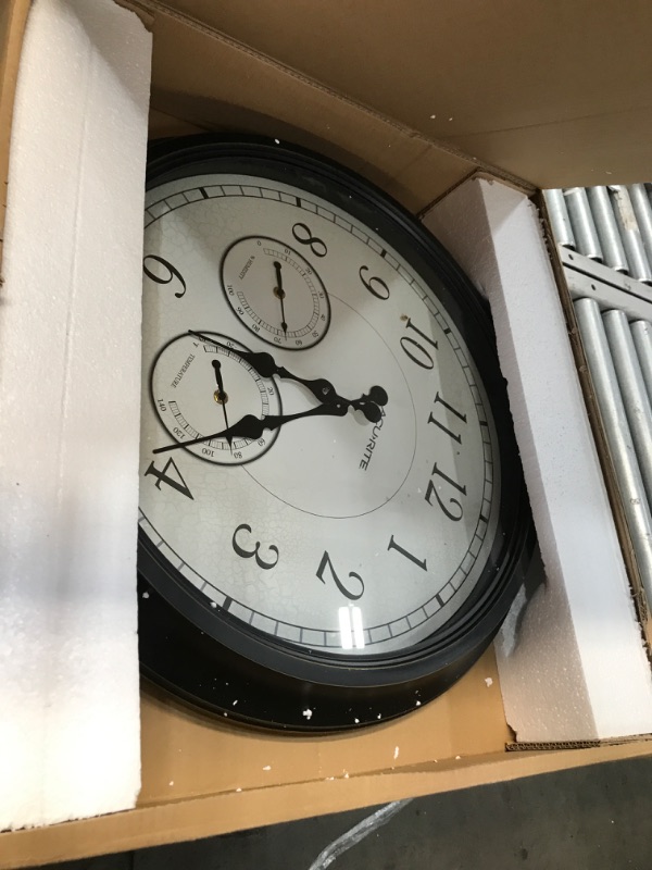 Photo 2 of  24-inch Weathered Black Wall Clock
