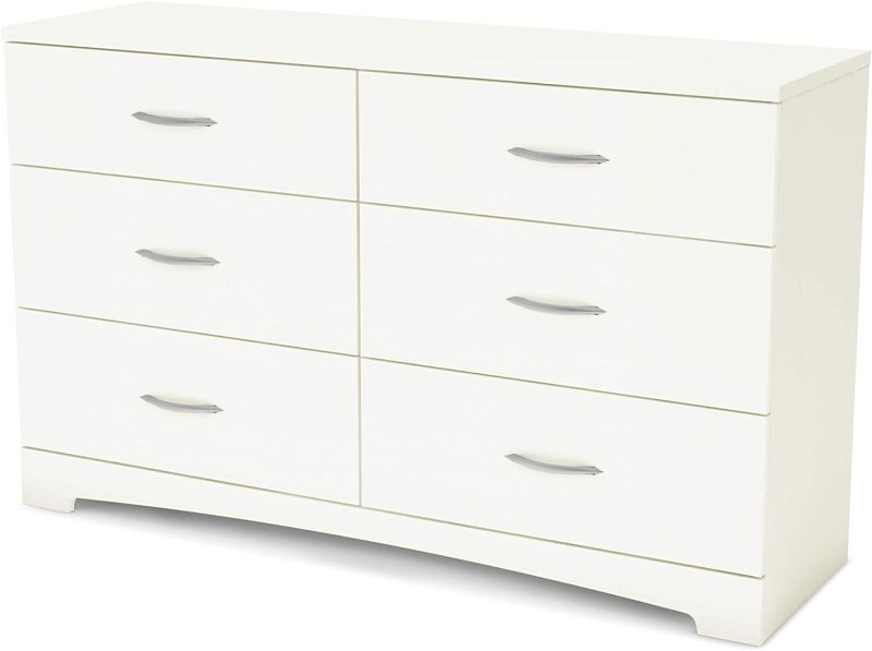 Photo 1 of *INCOMPLETE BOX 2 OF 3* South Shore Step One 6-Drawer Double Dresser-Pure White
