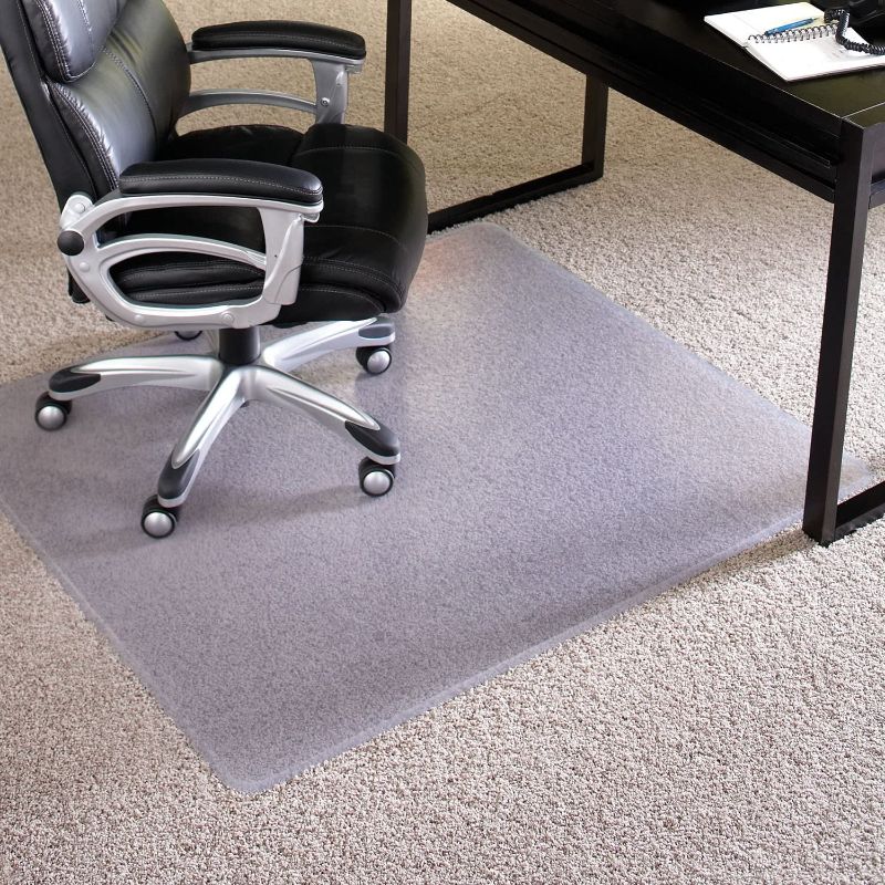 Photo 1 of Chair Mat Extra-High Pile Carpet, 46", Beveled Edge
