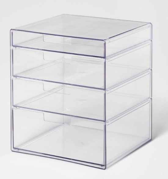 Photo 1 of 4 Drawer Stackable Countertop Organizer Clear - Brightroom