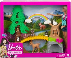 Photo 1 of Barbie Wilderness Guide Interactive Playset with Blonde Doll GTN60 *NEW*
