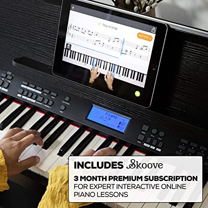 Photo 2 of Alesis Virtue - 88-Key Beginner Digital Piano with Full-Size Velocity-Sensitive Keys, Lesson Mode, Power Supply, Built-In Speakers, 360 Premium Voices and 3 Months of Skoove Lessons Included
