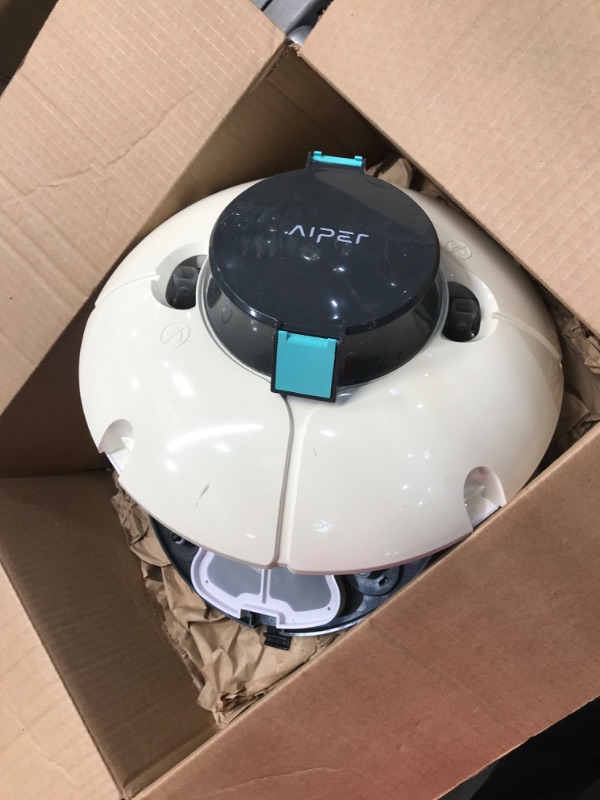 Photo 2 of (2022 Upgrade) AIPER Cordless Robotic Pool Cleaner, Pool Vacuum with Dual-Drive Motors, Self-Parking, Lightweight, Perfect for Above/In-Ground Flat Pools up to 35 Feet (Lasts 50 Mins) - Seagull 600
