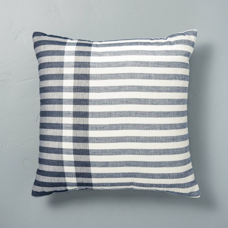 Photo 1 of 18" X 18" Contrast Edge Stripe Throw Pillow - Hearth & Hand™ with Magnolia
