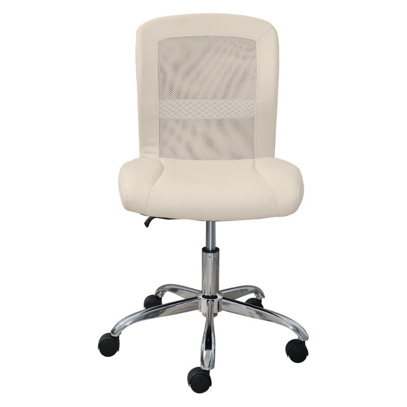 Photo 1 of Serta Essentials Ergonomic Armless Low-Back Computer Swivel Task Chair Cream
