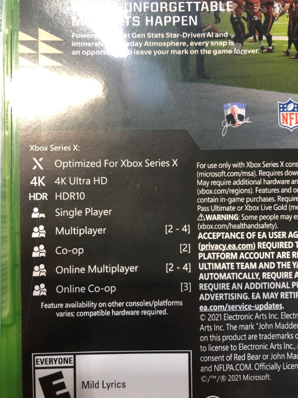 Photo 3 of **opened to verify game**
Madden NFL 22