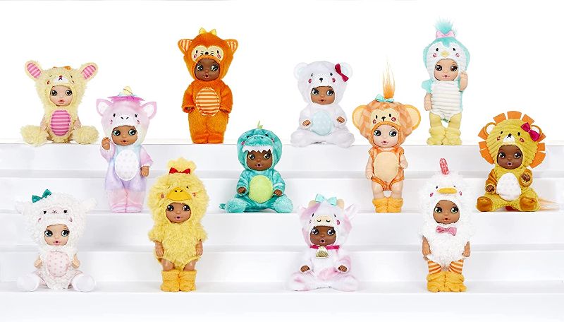 Photo 1 of Baby Born Surprise Animal Babies Series 5/ Unwrap Surprises; Collectible Baby Dolls W/ Soft Swaddle and Bunny Pouch;Dinosaur, Unicorn, Lion, Penguin, Cow. Gift K Ages 3+, Multicolor
AND BABY Born Surprise Mini Babies Series 3

