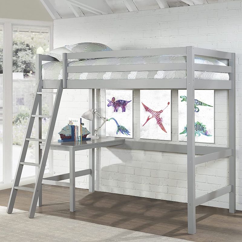 Photo 1 of **INCOMPLETE** MISSING ONE BOX
Twin Loft Bed, Gray
