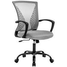 Photo 1 of Office Chair Ergonomic Desk Chair Mesh Computer Chair with Lumbar Support Armrest Mid Back Rolling Swivel Task Adjustable Chair for Women Adults, Grey
