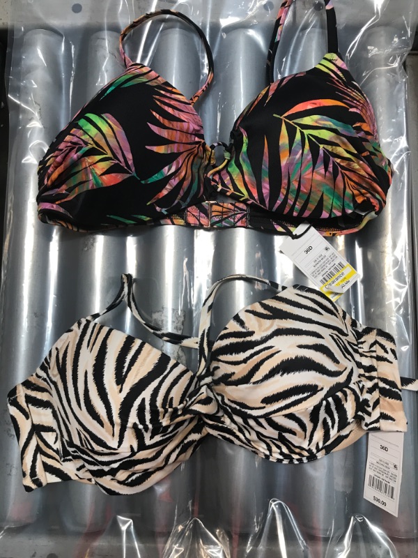 Photo 1 of 2 PACK:  Bikini Top - Shade & Shore Size 36D