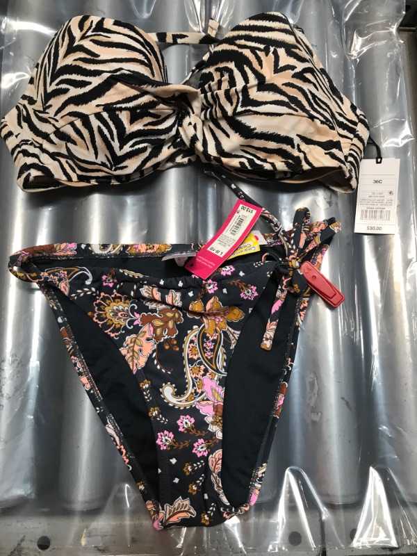 Photo 1 of 2 PACK: Mixed lot of bikini top & bottom 36C & Large (8-10)