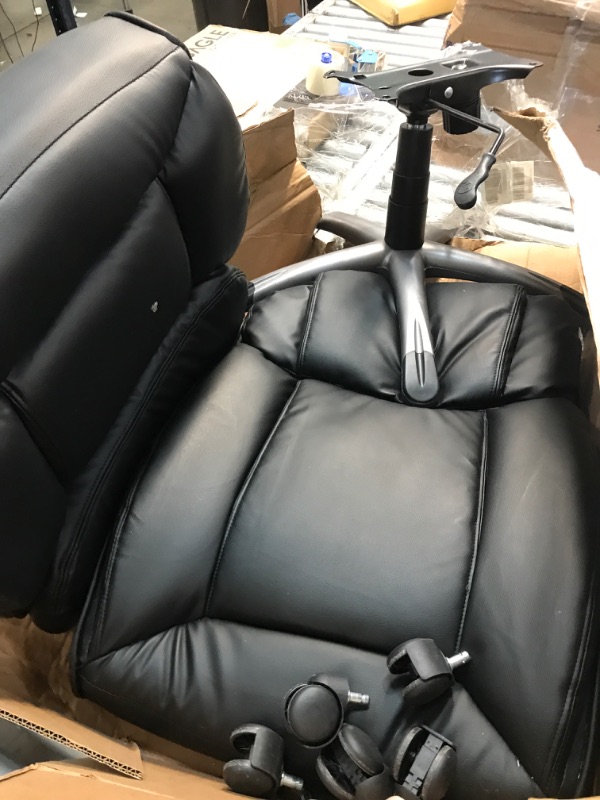 Photo 1 of USED: leather office chair (Model and dimensions are unknown)