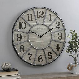 Photo 1 of 27" Cooper Farmhouse Wall Clock Gray - FirsTime & Co.

